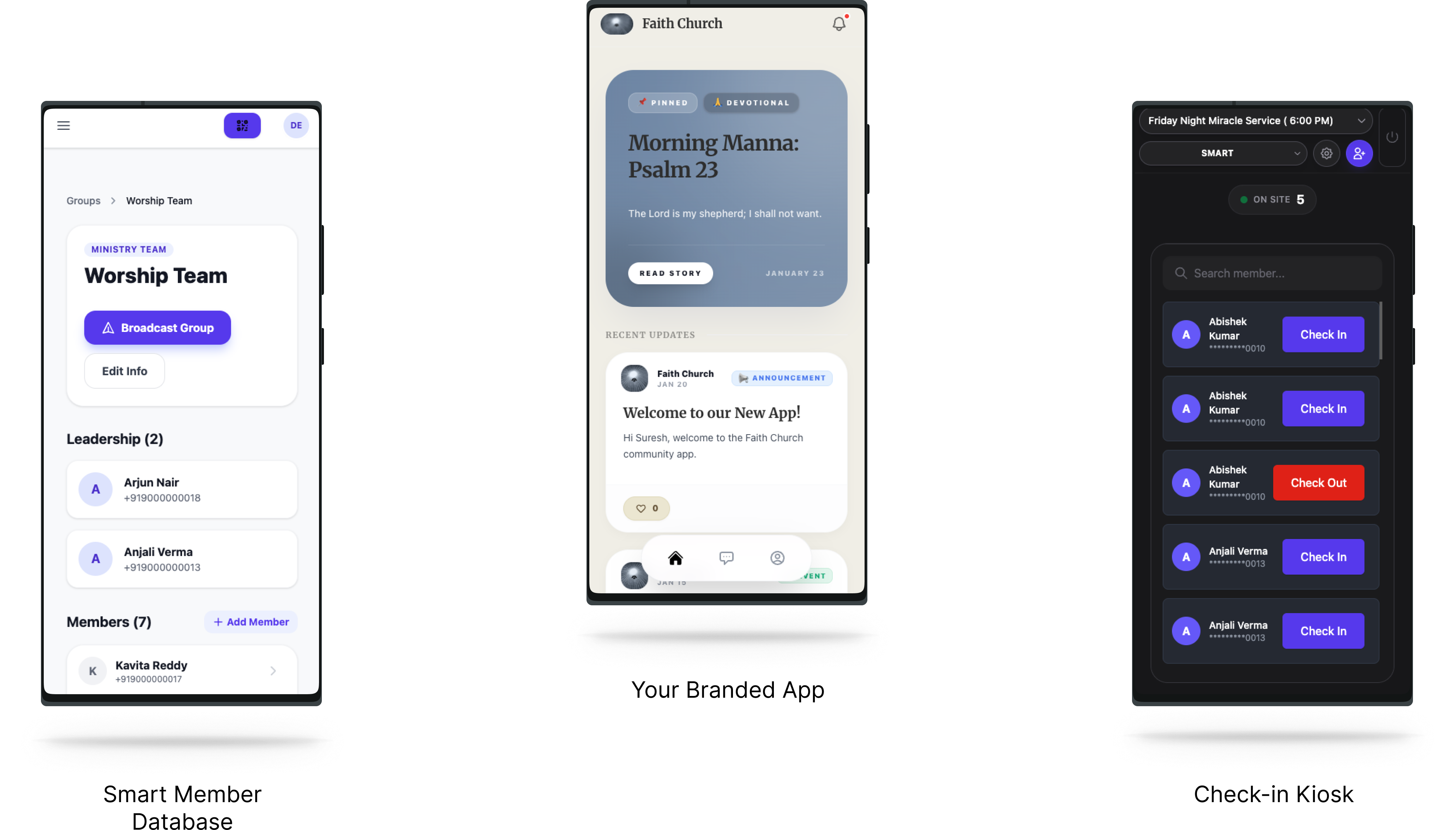 Sanctuary Stack church management platform on all your devices